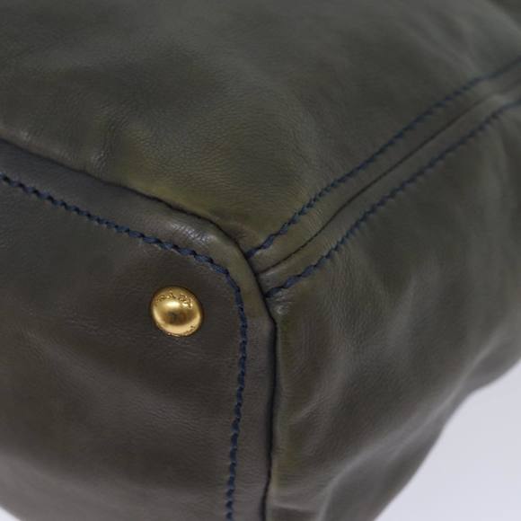 PRADA Hand Bag Leather Gray Auth yk12403 - Picture 16 of 16